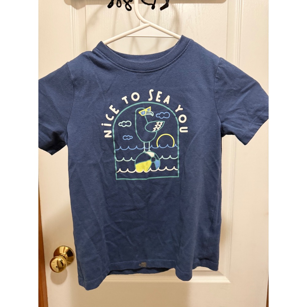 Garanimals Boys Navy Blue Nice To Sea You Graphic Tee Shirt 5T GTBS254810R